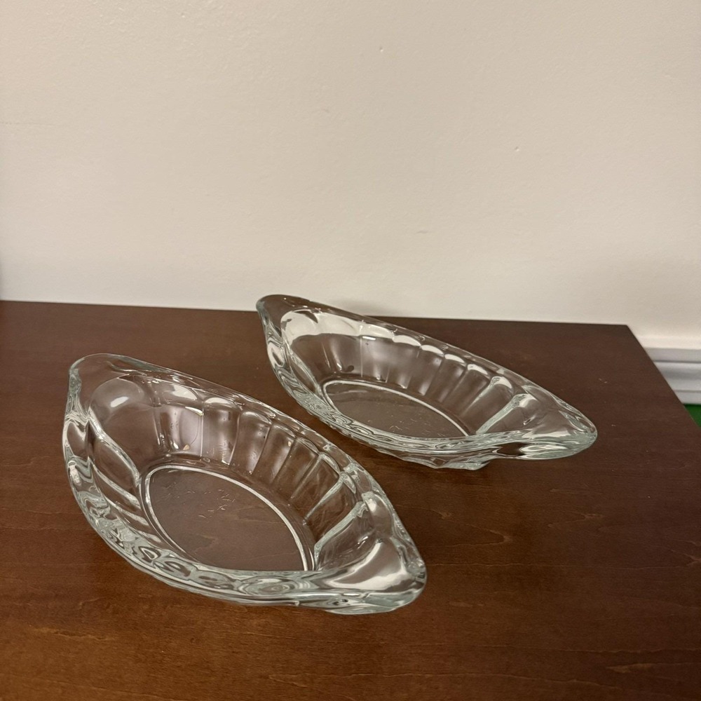 Libbey Glass Banana Split Dish Set Of 2